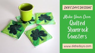 How to Sew Quilted St. Patrick's Day Coasters : Easy Shamrock Decor