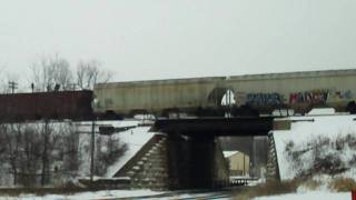 BNSF 5218 Stack Meets GALNTW With Conrail Engine