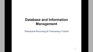 Transaction Processing part 1
