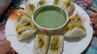 Stuffed Suji Dhokla Recipe👌Suji Dhokla recipe in hindi 😋 #shorts #viral #radhikaranaofficial #viral