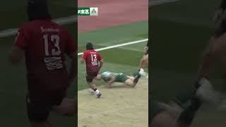 爆速ランでも繋がるパス🏉💨突破からキックパスでトライまで縦横無尽🔥 NECグリーンロケッツ東葛🟢🚀 #NTTリーグワン#リーグワン