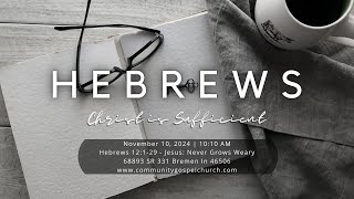 Jesus: Never Grows Weary (Hebrews 12:1-29)