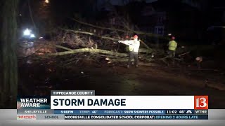 Storms leave damage, floods