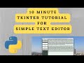 How to design a simple text editor in Python with Tkinter