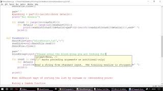 Python Tutorial 33: Finding and outputting elements in a 2D list text file