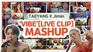 TAEYANG BTS Jimin VIBE LIVE CLIP reaction MASHUP