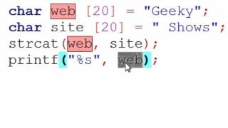96. strcat and strncat function in C Programming (Hindi)