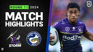 NRL 2024 | Storm v Eels | Match Highlights