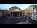 rome the pantheon aerial tour 4k footage