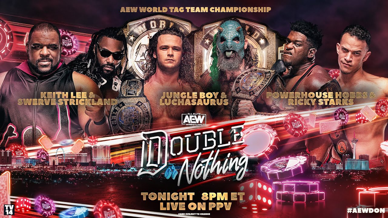 AEW World Tag Team Championship Threeway | AEW Double Or Nothing, LIVE ...