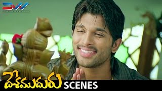 Allu Arjun Funny Prayer | Desamuduru Telugu Movie Scenes | Hansika | Puri Jagannadh