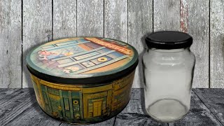 KITCHEN DECORATION WITH CAN AND GLASS JAR / DO IT YOURSELF