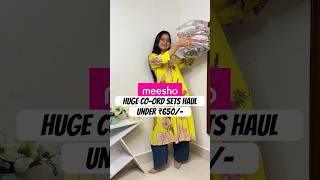 *HUGE* Meesho Co-Ord Sets Haul Under ₹650/- #meesho #shorts