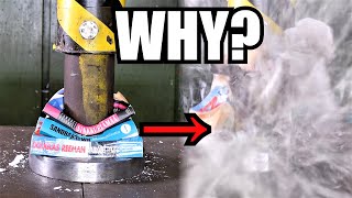 Why Paper EXPLODES When You Crush it With a Hydraulic Press? Surprising Results!