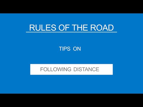 How is your following distance determined?