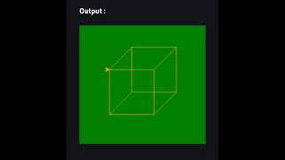 Draw 3D Cube | Turtle Graphics #shorts #coding #python #programming