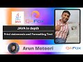 Session 15 - Print statements and Formatting text in Java