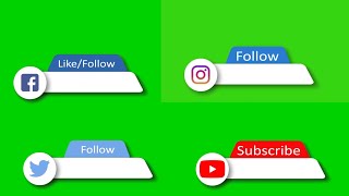 Social Media Icons Animation Green Screen No Copyright Free Download
