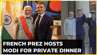 PM Modi's France Visit: French Prez Macron Hosts Modi For Private Dinner At His Official Residence