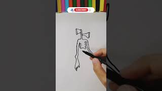 #shorts 📢 Рисуем СИРЕНОГОЛОВОГО / Как нарисовать Сиреноголовый /  How to draw a siren head