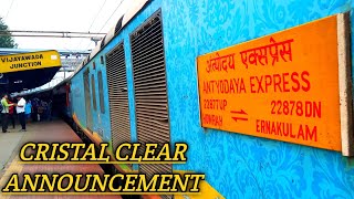 22877 Antyodaya SF Express Announcement | Howrah Ernakulam Antyodaya Sf Express Announcement At BZA.