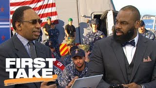 Stephen A. Smith and Donovan McNabb have fiery debate over NFL rankings | First Take | ESPN