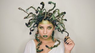 Medusa Makeup and Hair Transformation