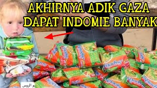 AKHIRNYA ADIK KECIL GAZA DAPAT BANYAK INDOMIE