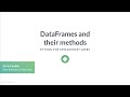 Python Tutorial: DataFrames and their methods