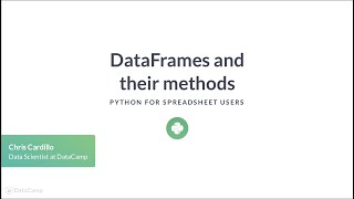 Python Tutorial: DataFrames and their methods