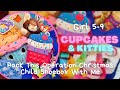 Operation Christmas Child - GIRL 5-9🧁 CUPCAKES & KITTIES 🐱Pack A Shoebox With Me | OCC 2024