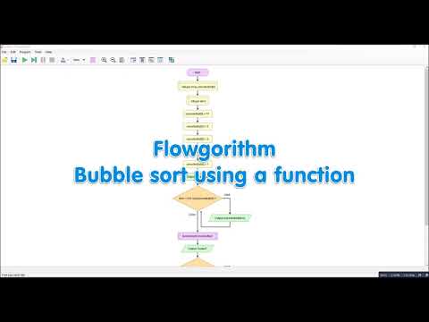 Flowgorithm Bubble Sort Version 2 Using A Sort Function And Passing