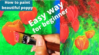 how to paint poppy easy one stroke