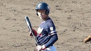 【全国1位の新チーム】８番バッター榊原瑛太２年（東海中央ボーイズ）のバッティングフォーム 打ち方 タイミングの取り方 体重移動 打撃 構え【第54回春季全国大会予選2023.11.25】