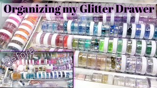 ORGANIZE MY GLITTER W/ ME! + GLITTER BOUTIQUE CANADA HAUL // #organizewithme