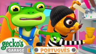 Ladrão de Sorvete! | 2 HORAS DO GECKO! | Garagem do Gecko | Desenhos Animados Infantis em Português