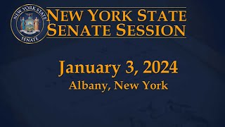 New York State Senate Session - 01/03/2024