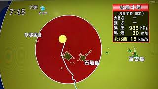 【台風石垣島‼】石垣島台風4号 　2020年8月3日西表島・石垣島上陸！！