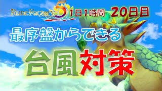 【ルーンファクトリー５】最序盤からできる台風対策　１日１時間しばり　20日目