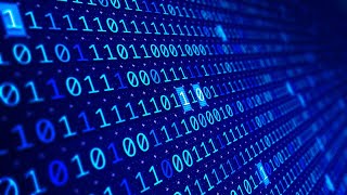 4K Closeup Futuristic Display of Binary Code 1's and 0's Looping