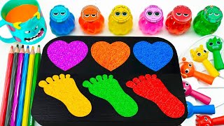 Satisfying Video DIY How To Make Rainbow Mixing Candy in Rainbow Candy SPRUNKI Hearts Cutting ASMR
