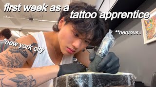 my FIRST WEEK as a TATTOO APPRENTICE in NYC **nerve-wracking*