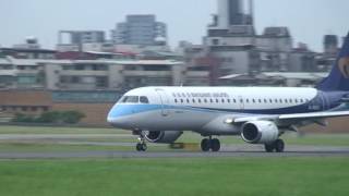 華信航空 Mandarin Airlines ERJ-190AR(B-16823) AE-365 松山(TSA)→馬公(MZG) takeoff