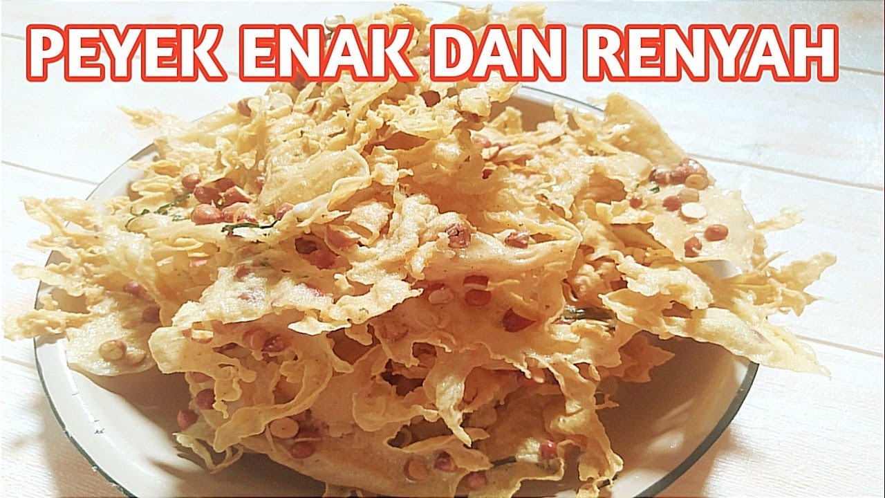 RESEP PEYEK KACANG ENAK DAN RENYAH | CARA MUDAH MEMBUAT PEYEK - YouTube