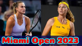 Marie Bouzkova vs Aryna Sabalenka .. Match Highlights .. R3 .. Miami Open 2023