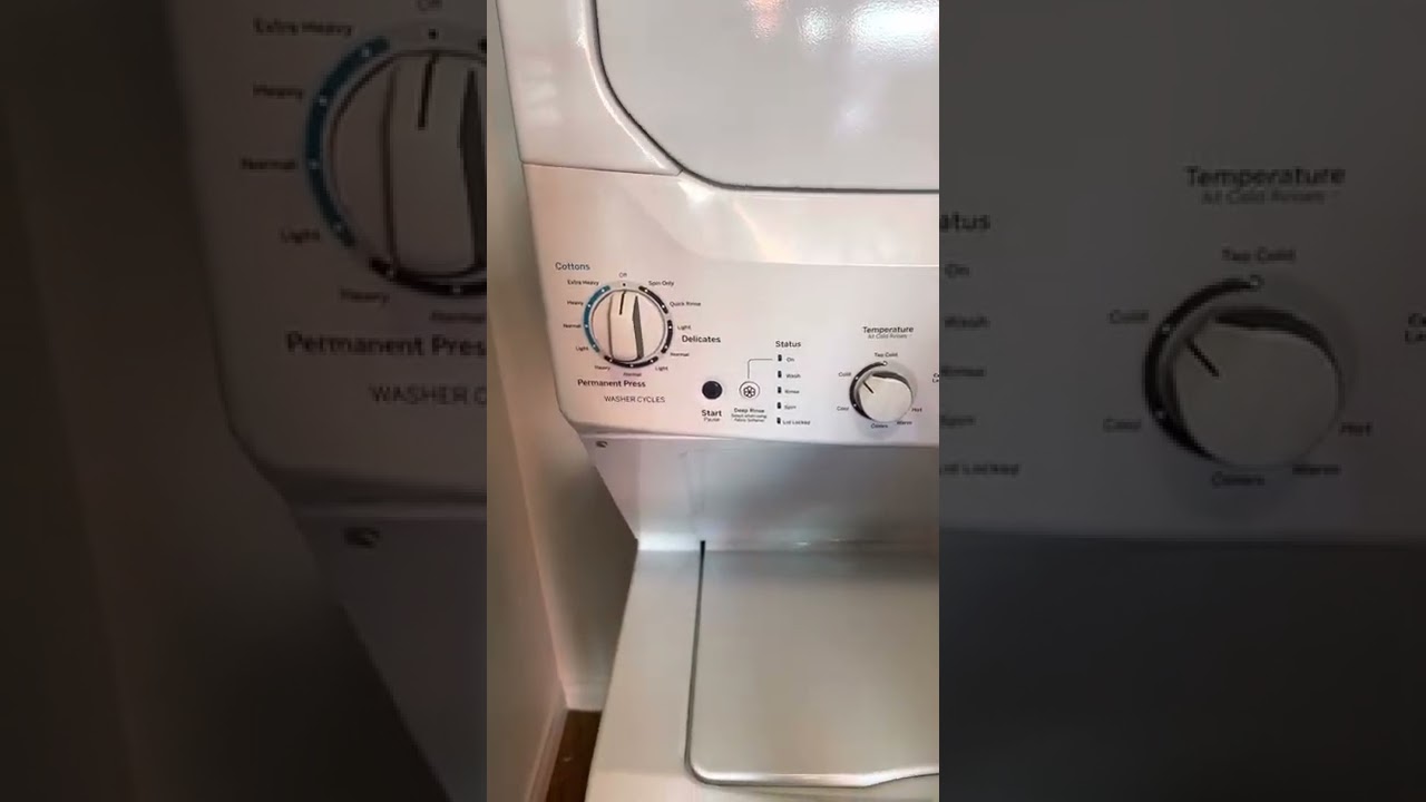 GE STACKED WASHER DRYER COMBO - YouTube