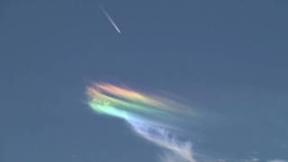 Rare Rainbow Cloud Phenomena known as a Circumhorizontal Arc.