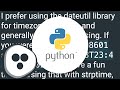 How do I translate an ISO 8601 datetime string into a Python datetime object?