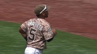 ARI@SD: Amarista helps start up a 6-3 double play