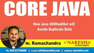 Core Java Tutorial | How Java utilHashSet will Avoids Duplicate Data | Mr.Ramachandra